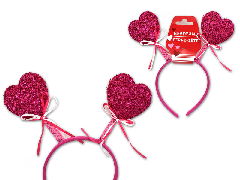 Valentines Sequin Heart Head Bopper