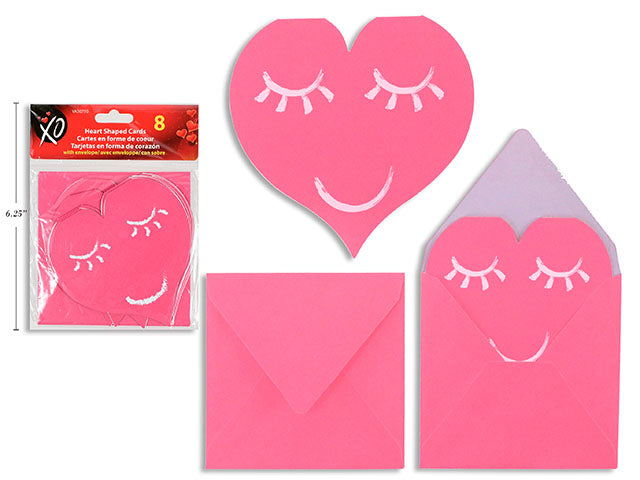 Valentines Heart Shaped Card With Envelopes