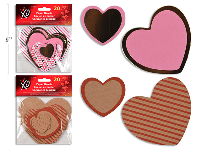 Valentines Die Cut Paper Hearts