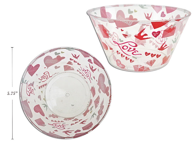 Valentines Printed Salad Bowl