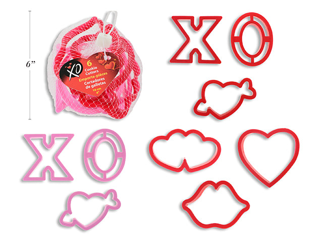 Valentines Cookie Cutters 6 Pack