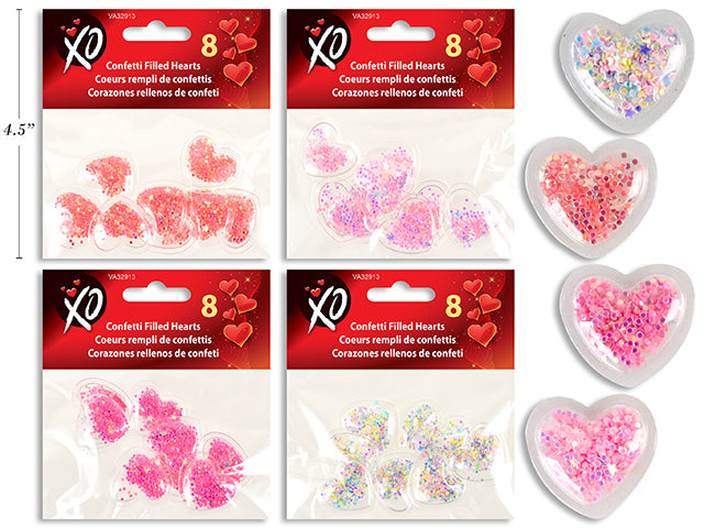 Valentines Confetti Filled Heart Shaker Embellishment