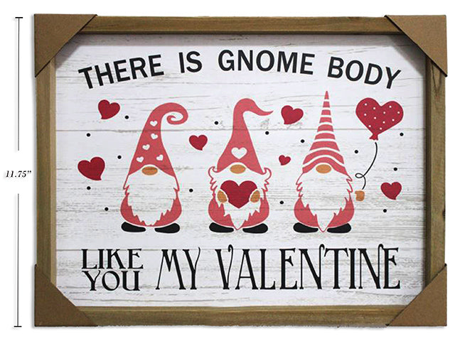 Valentines Gnome Framed Plaque