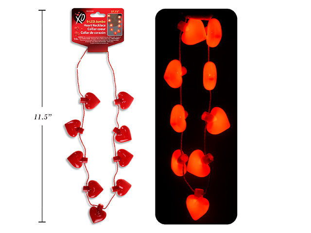 Valentines Led Jumbo Heart Necklace