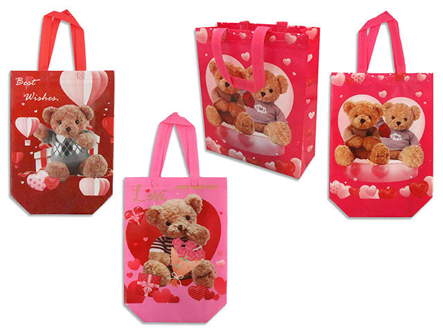 12.5in x 10in Bear Non-Woven Bag. 3 Asst.Styles. Cht.