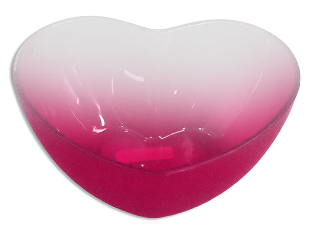 5.47in(L) V'tine Gradient Frosted Heart Bowl.