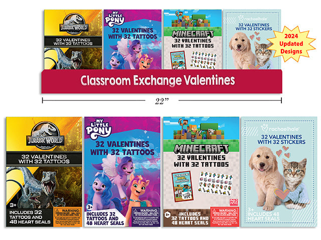 32Ct Superpets Valentine'S Cards W Stickers