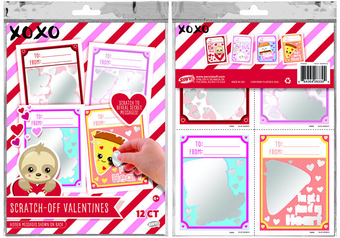 Scratch And Reveal Valentines Exchange Card