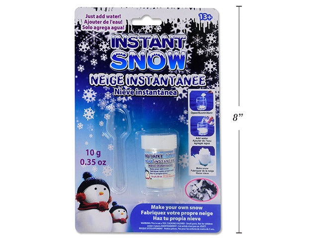 10g Instant Snow Kit in Plastic Can and Plastic Trowel. b/c