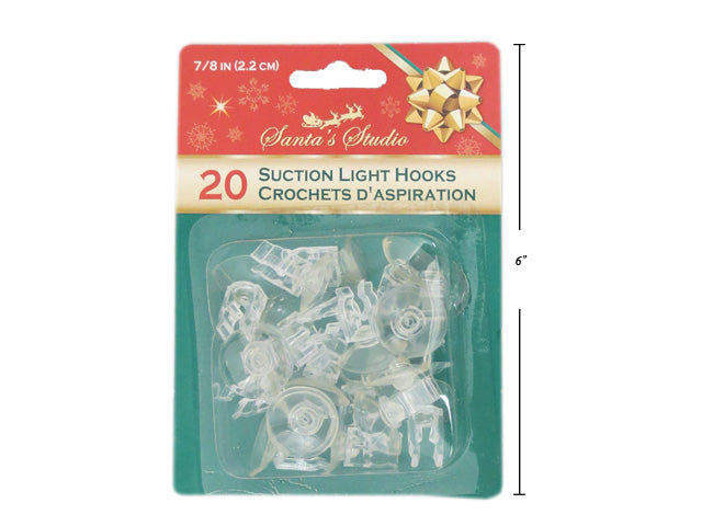 20pk 20mm Suction Cup Light Clips. b/c