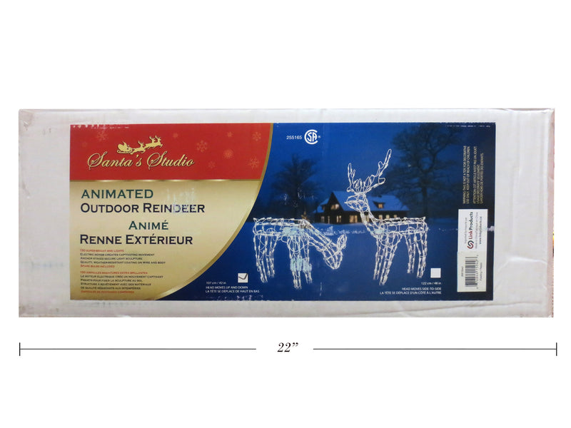 48In Animated Outdoor Feeding Reindeer W-150 Lights. Motor Movements: Up& Down