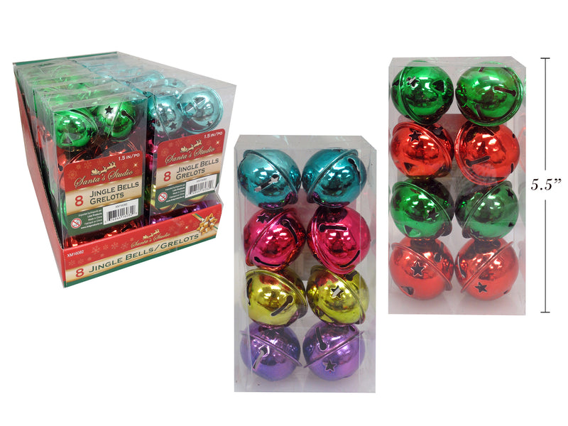 8Pk 40Mm Electroplated Metal Jingle Bells-Dsp Traditional:RedGreen - Fashion.