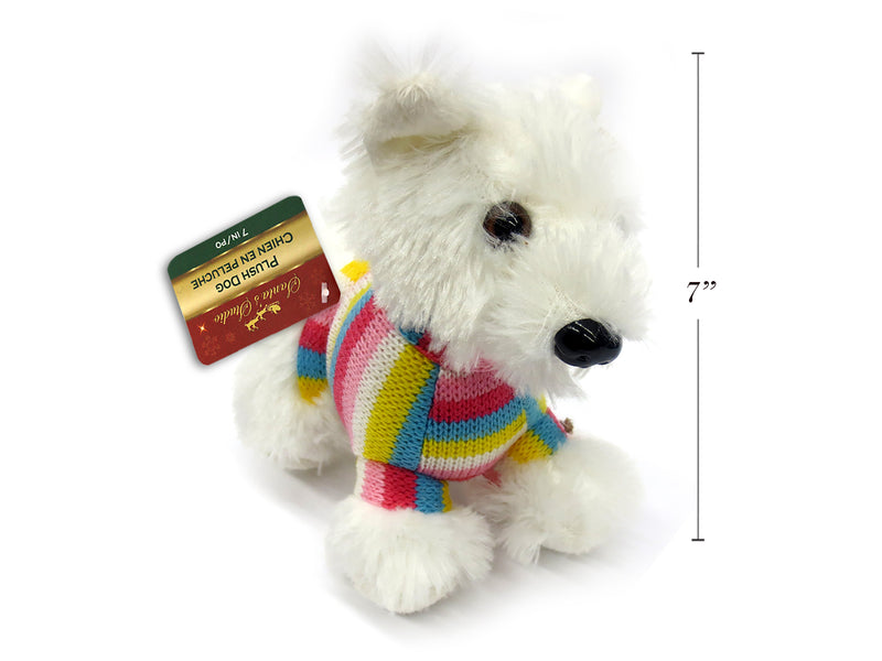 7In Plush Dog W-Knitted Coat. J-Hook