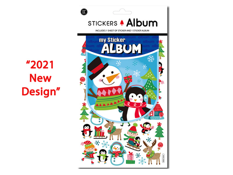 Xmas Stickers w/ Laser Metalic Album Set. Pbh.