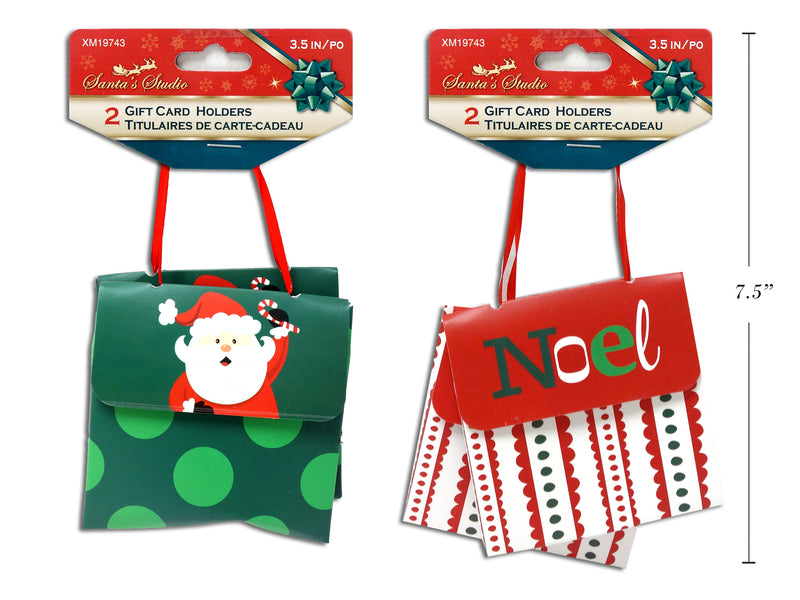 2Pk 3.5In Xmas Envelope Gift Card Holders. Assorted Styles-Pack. H-C.