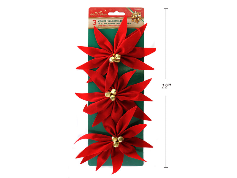 Velvet Poinsettia Bow