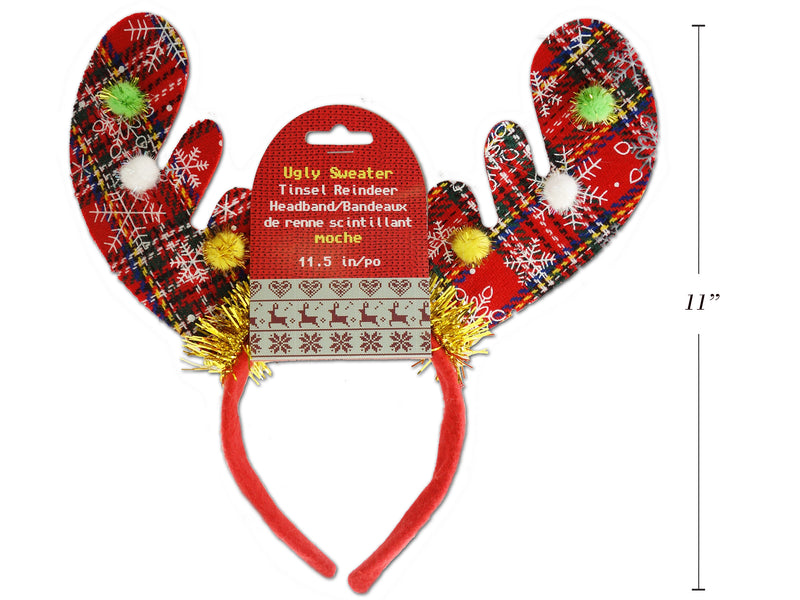 Ugly Sweater Reindeer Antler Headband