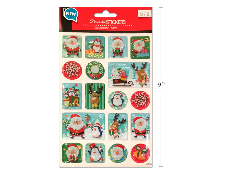 18Pcs Xmas 3D Stickers.