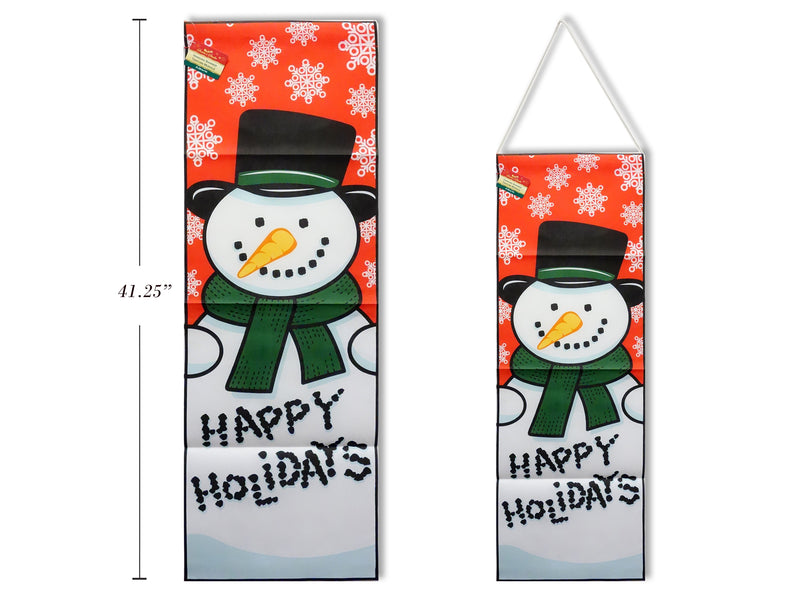 41.25In X 14.5In Xmas Hanging Banner W- Pole. Hangtag.