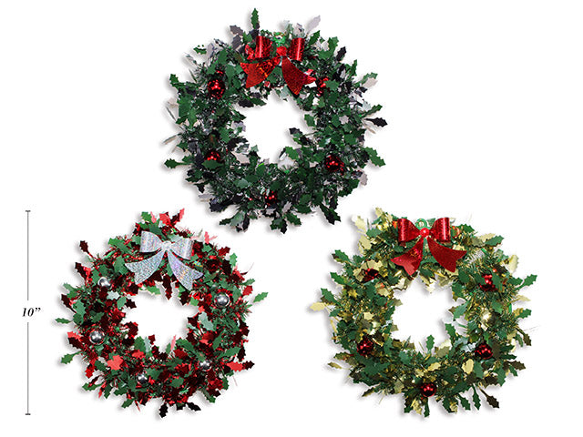 Christmas Pine Tinsel Wreath