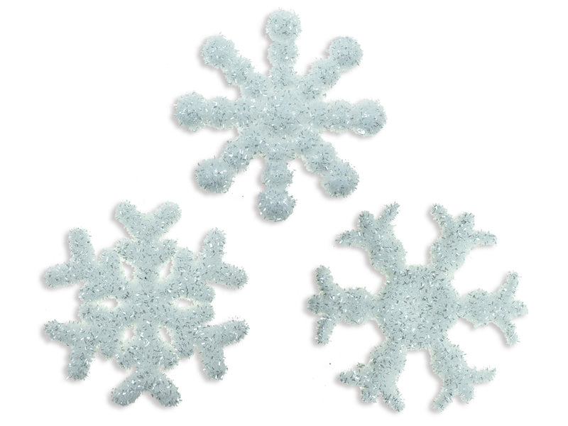 5.75In Polyfoam Snowflake Decoration W- Glitter. 3 Asst. H-C.