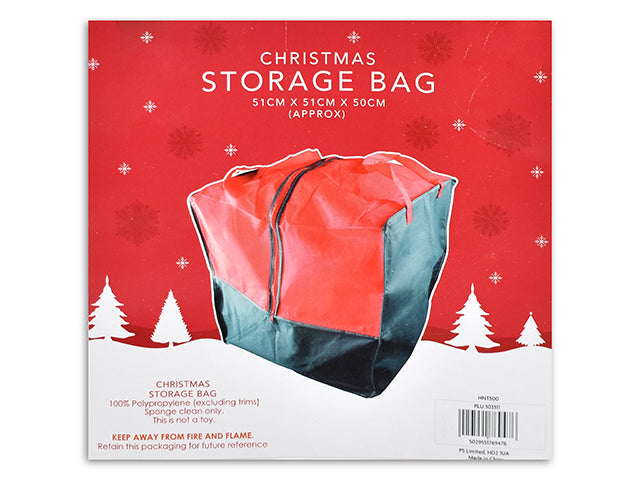 Square Christmas Zippered Storage Bag