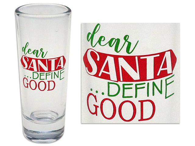 65ml Xmas Printed Shot Glass.