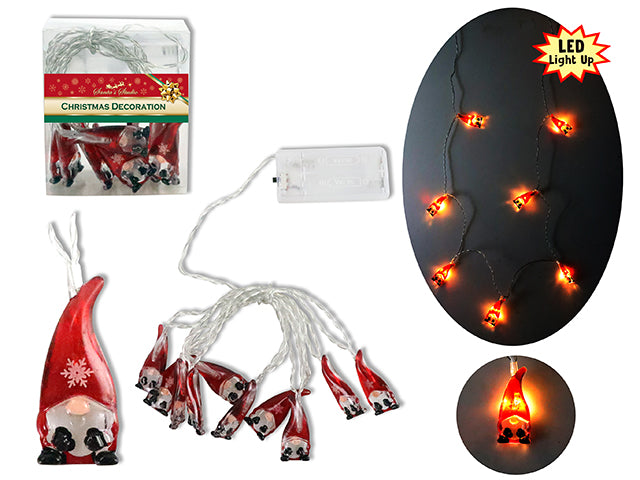 Christmas Battery Operated Gnome String Lights