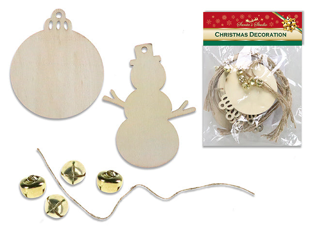 Christmas Color Your Own Wooden Ornament Value Pack