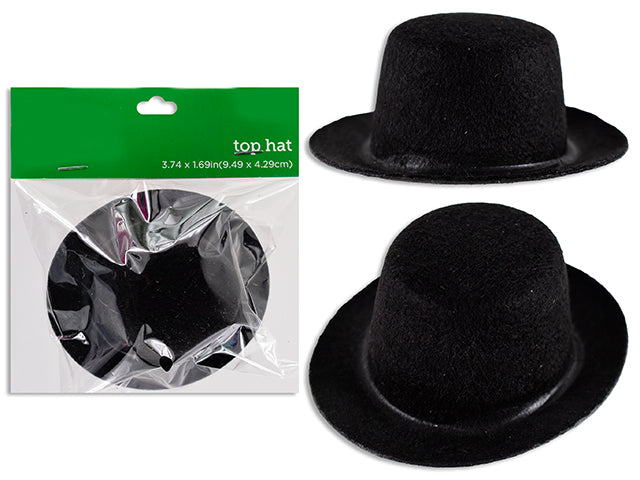 2.2in x 2in Xmas Felt Top Hat. Pbh.