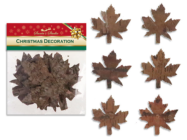 6pk Craft Bark Maple Leaves. Pbh.