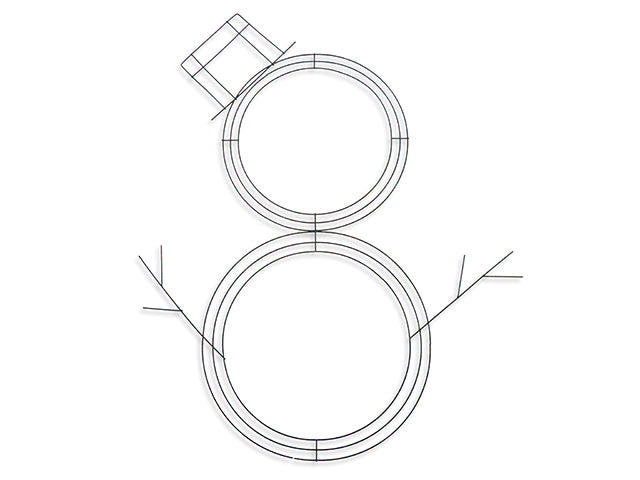 21in(L) x 25in(H) Decor Your Own Snowman Wire Wreath Frame.