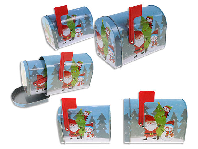 Set/2 Xmas Mail Box Tin. LBL.