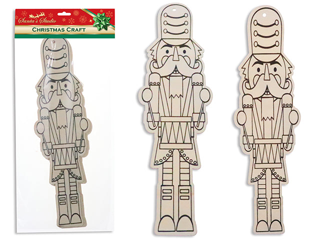 3pk 11.5in Xmas Decor Your Own Hanging Nutcracker. Pbh.