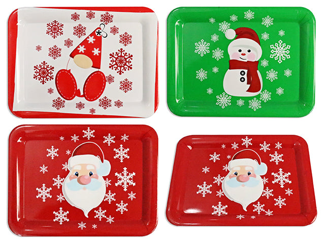 13-5/8in x 9-7/8in Cartoon Print Rectangle Serving Tray. 3 Asst. Styles.