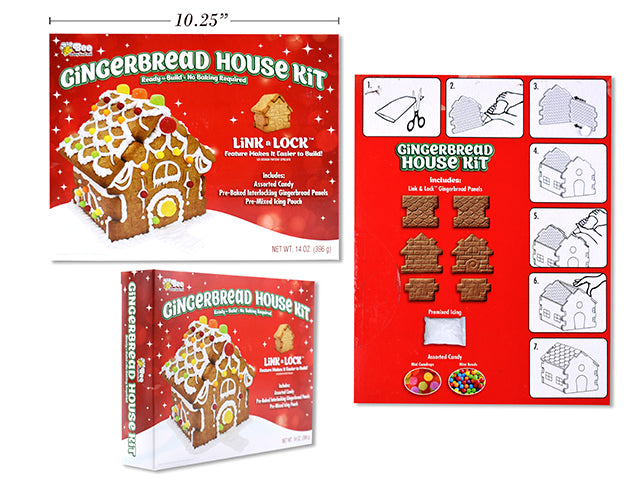 Bee Gingerbread Small House Kit. 14oz