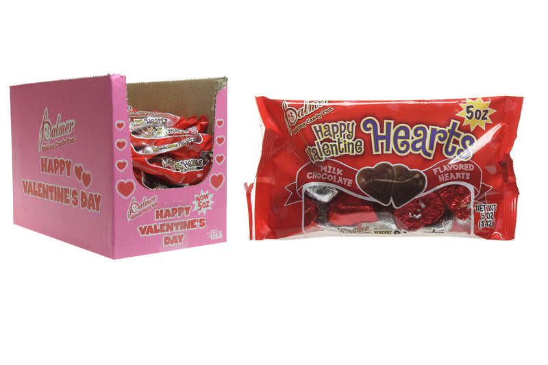 V-Day Hearts Milk Choc Baf 5 Oz,