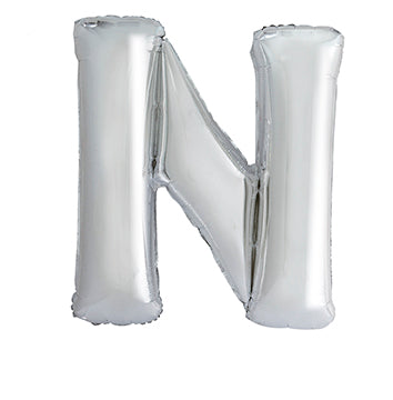 Silver Foil Balloon Letter N