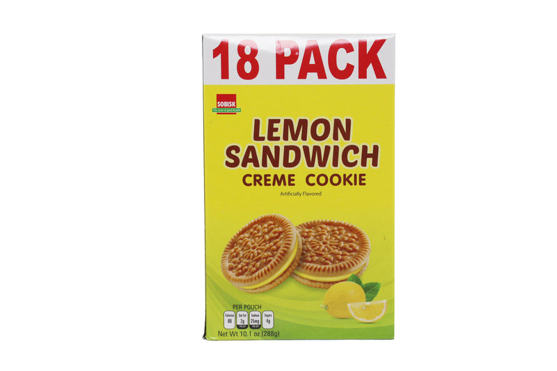 SOBISK LEMON CREME SANDWICH COOKIE 12/18 PK