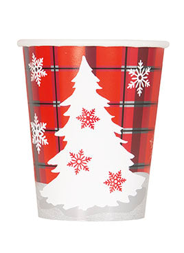 8 Rustic Plaid Xmas 9Oz Cup