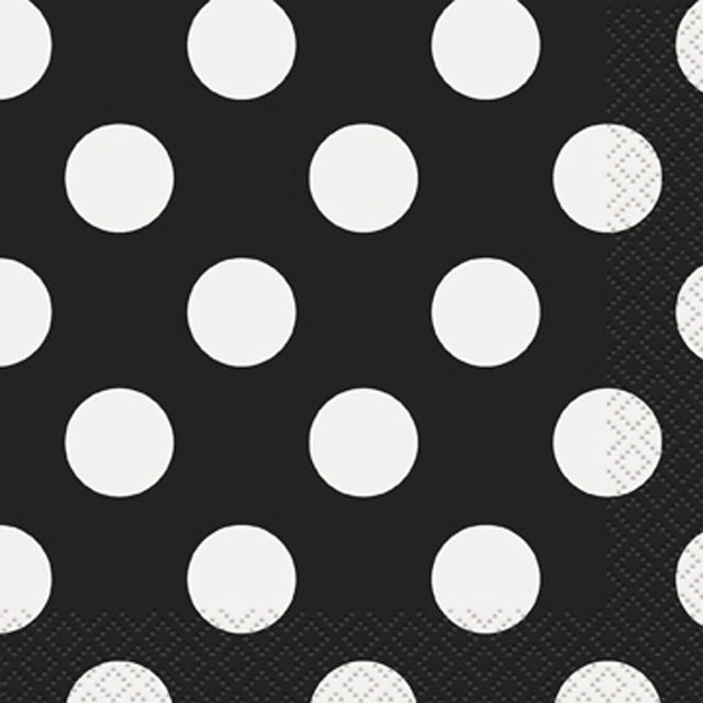 Black Dots Beverage Napkins