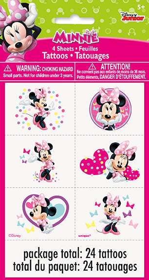 4 Minnie Bowtq Tattoo Sheet