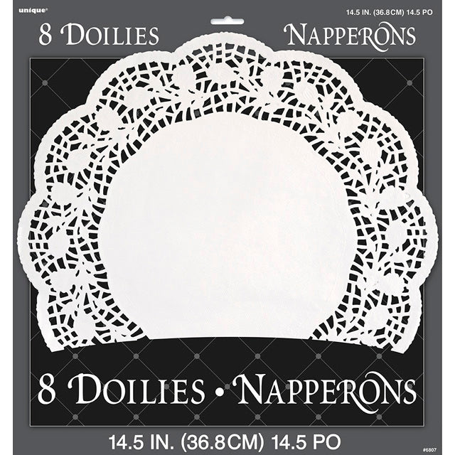 White Doilies Large 8 Pack