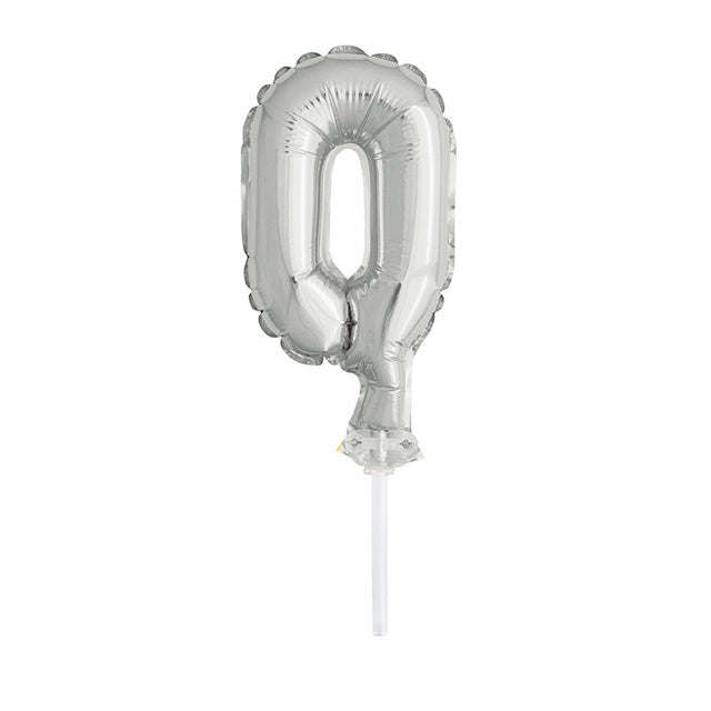 Silver Foil Balloon Cake Topper 0