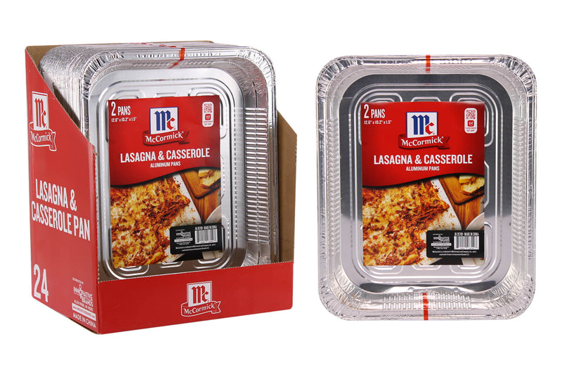 Mccormick Aluminum Lasagna Pan With Plastic Lid