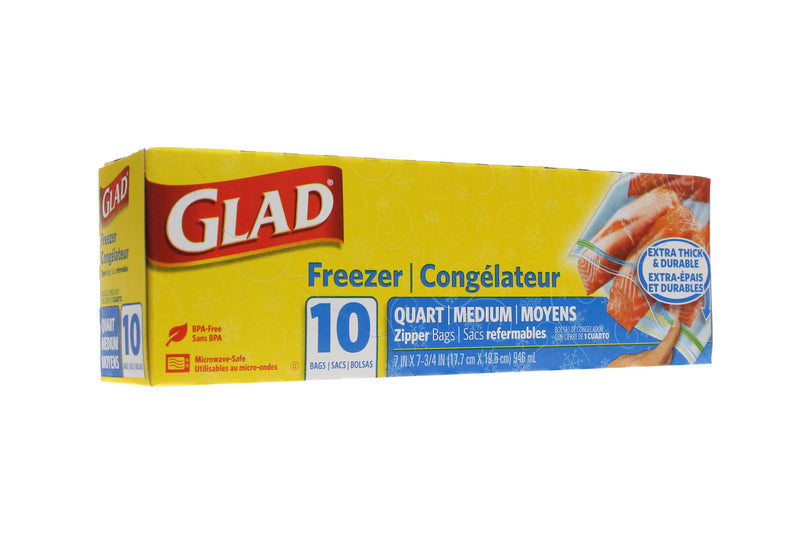 Glad Freezer Zipper 10 Pack