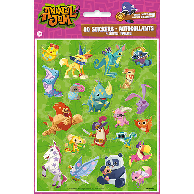 Animal Jam Sticker Sheet