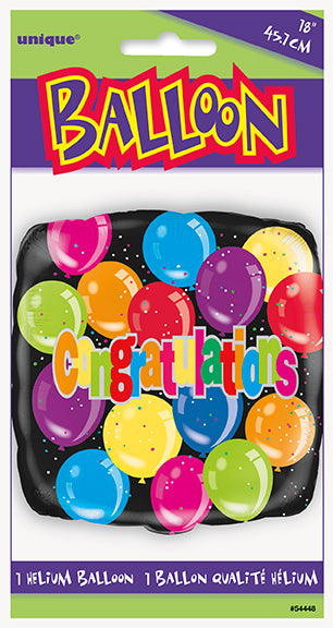 17.5" Packaged Congratulations Square Foil Balloon