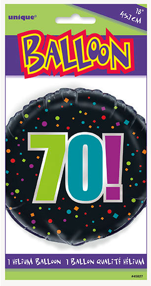 18" Packaged Birthday Cheer Foil Balloon 70Th