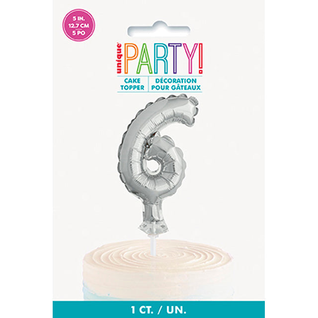 Silver Foil Balloon Cake Topper 6